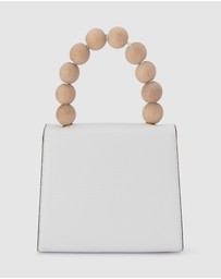 Olga Berg - Caylee Wood Bead Handle Bag