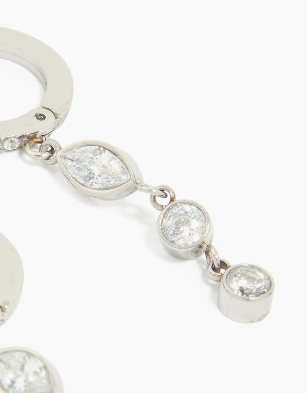 Lovisa - Waterproof Stainless Steel Cubic Zirconia Huggie Drop Earrings