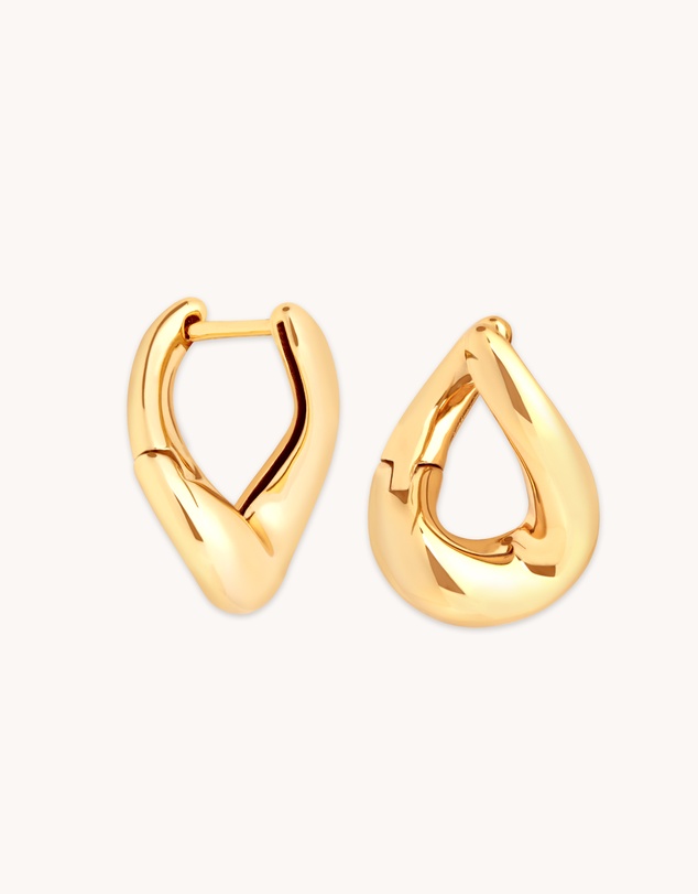 Astrid & Miyu - Molten 18ct Gold Plated Hoops