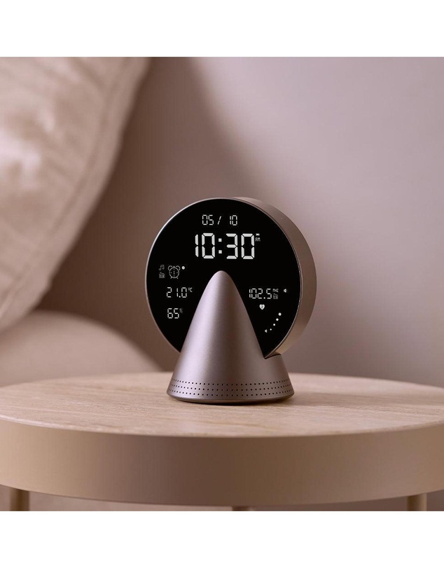 Lexon - Lexon Conic Radio Alarm Clock With Fm & Built-In Bluetooth Speaker - Grey