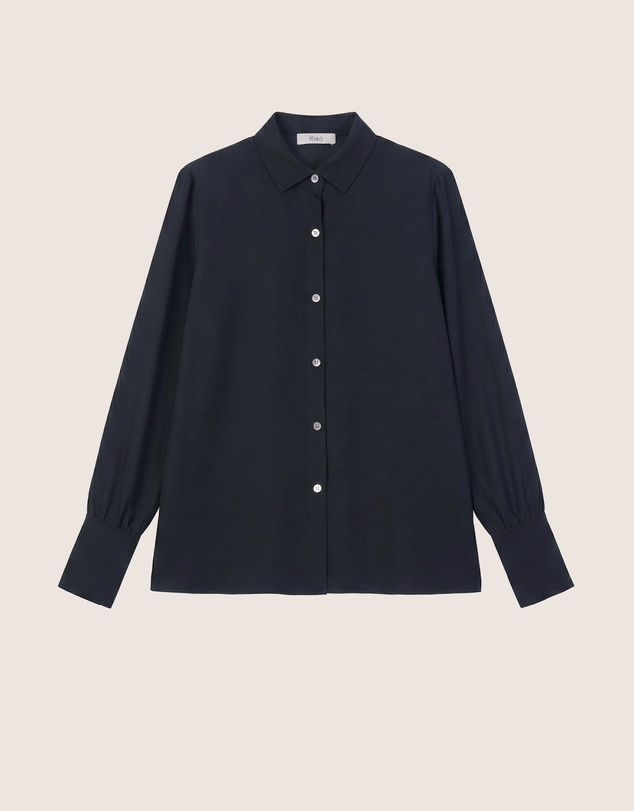 IDA+S - Goldie Silk Blouse With Elastic Sleeve Detail