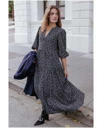 Petal & Pup - Dixon Maxi Dress - Black Ditsy Floral