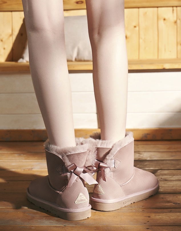 EVERAU - EverAU Ugg Mini Back Bow Sheepskin Upper UGG Boots