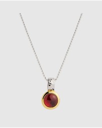 Najo - Solace 2-Tone Garnet Necklace