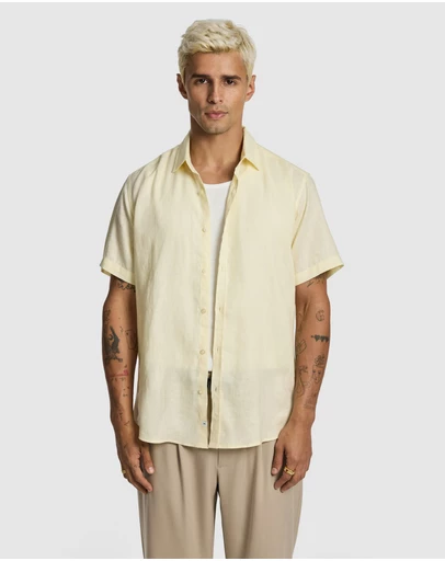 yd. - Lewis Pure Linen Shirt