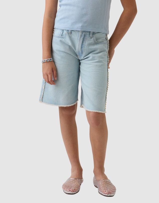 GAP - Lace Side Stripe Five Pocket Jorts - Kids-Teens