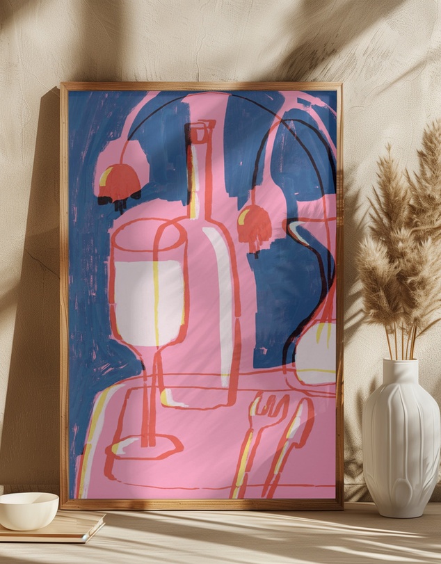 Olive et Oriel - Neon Still Life No 4 by Treechild Art Print