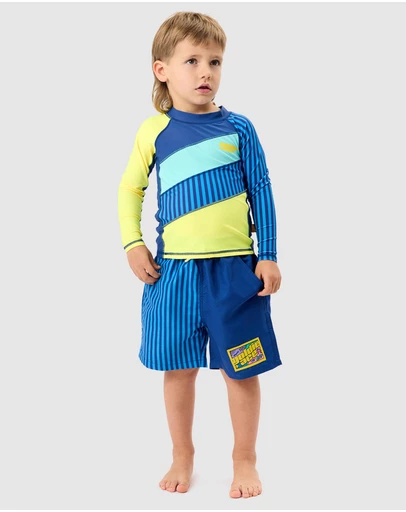 Goldie + Ace - Stripe Panel Rash Guard - Babies-Kids