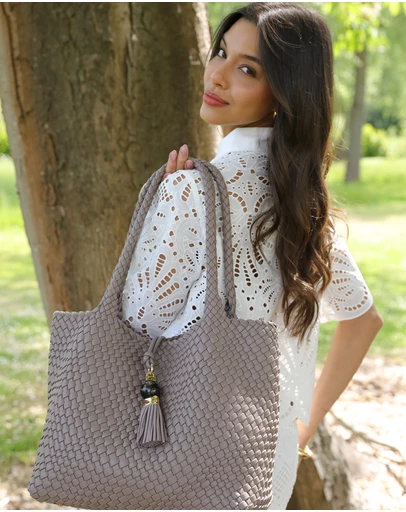 Luella Grey - Saskia Large Woven Tote
