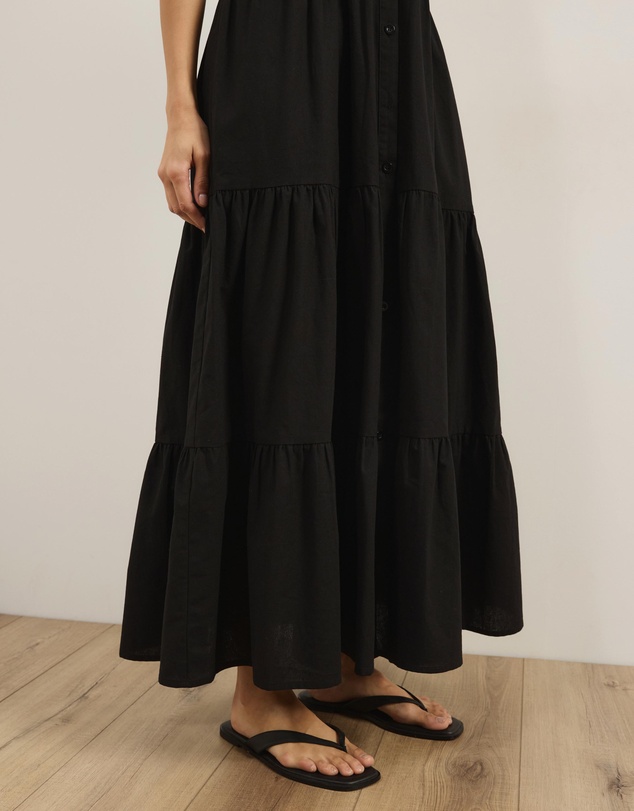 Atmos&Here - Alexis Tiered Button Through Midi Dress