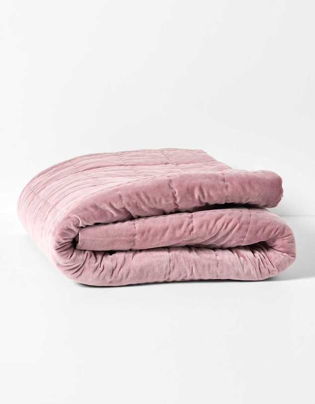 Aura Home - Luxury Velvet Quilted Throw