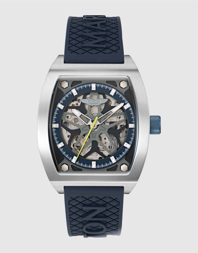 Aston Martin - TRG Titanium Case Blue Dial Blue Silicone Strap Watch