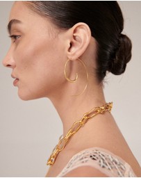 Ottoman Hands - Aegina Gold Pull Through Hoop Earrings