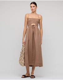 Staple the Label - Alchemy Shirred Midi Dress
