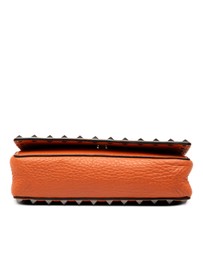 Pre-Loved by Azura Reborn - Pre-Loved Pebbled Calfskin Rockstud Clutch on Chain