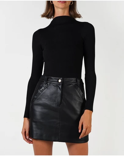 Lydan The Label - Mock Neck Long Sleeve Knit
