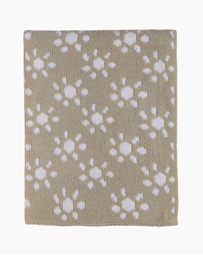 Living Textiles - Chenille Blanket - Sunflower Taupe