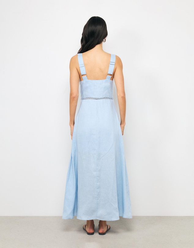 AERE - Tali Panelled V Neck Midi Dress