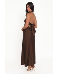 Petal & Pup - Nakita Halterneck Maxi Dress - Brown