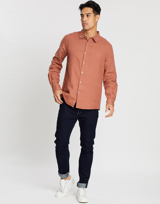 Assembly Label - Casual Long Sleeve Linen Shirt