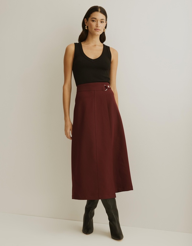 Atmos&Here - Anna Buckle Detail Wrap Skirt
