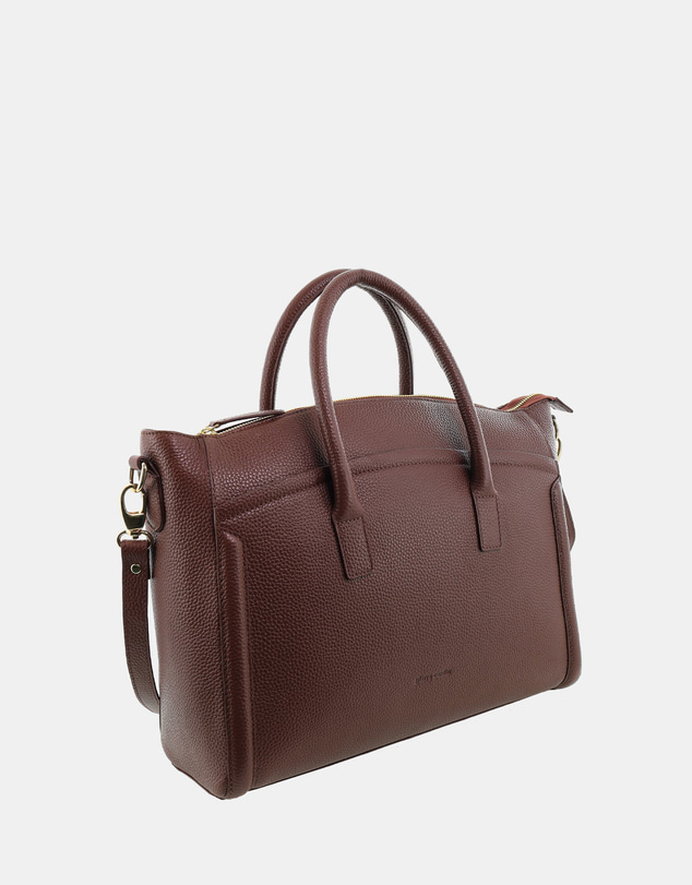 Pierre Cardin - Pierre Cardin Genuine Leather Square Tote Crossbody Bag