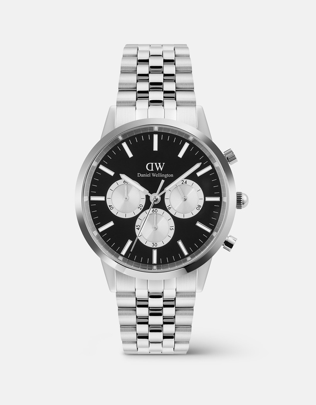 Daniel Wellington - Iconic Chronograph 42mm Arch 5-Link Onyx Panda S