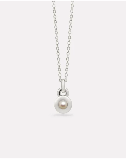 Najo - June Silver & Pearl Birthstone Necklace