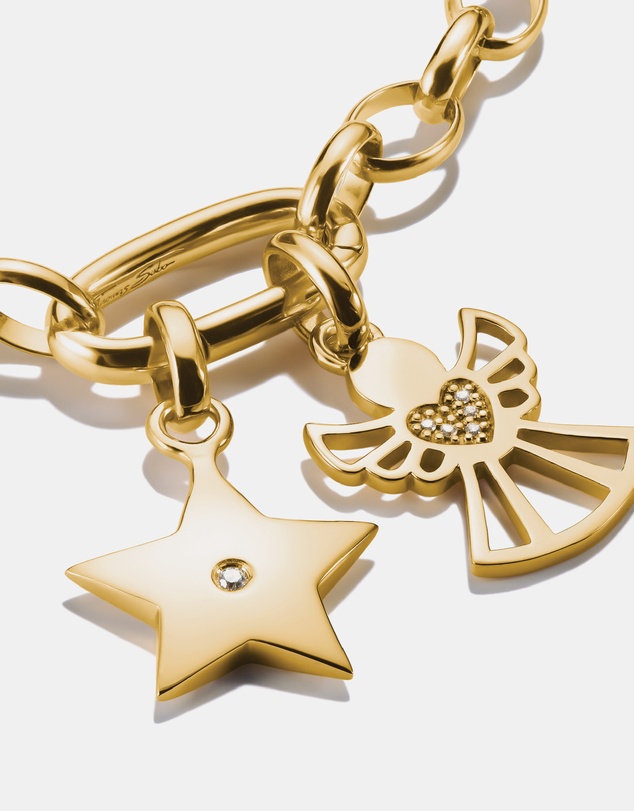 THOMAS SABO - THOMAS SABO Connect Charm star with white stone in Gold