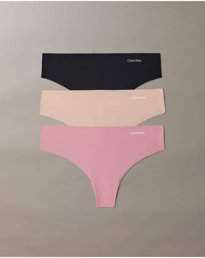 Calvin Klein - 3-Pack Invisibles Stretch Thongs