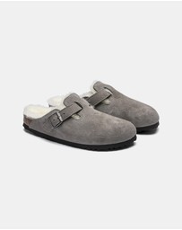 Birkenstock - Boston Suede Leather/Shearling Narrow