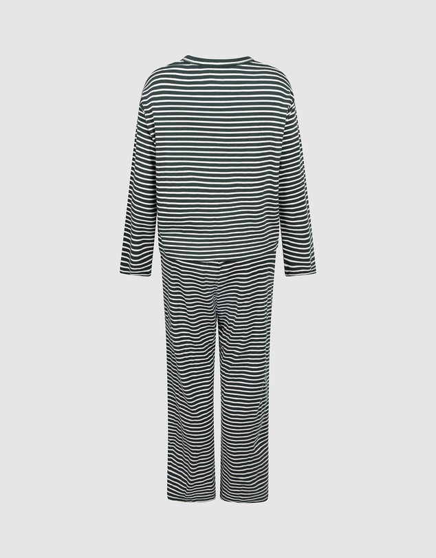 Hunkemoller - Long Sleeve Cotton Jersey Stripe PJ Set