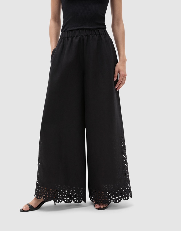 Seed Heritage - Linen Blend Cutwork Pant