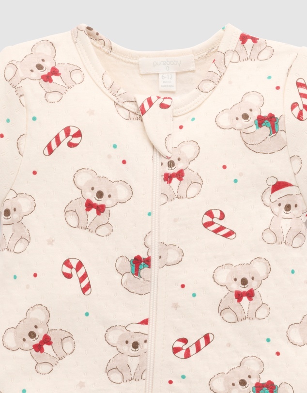 Purebaby - Short Sleeve Zip Growsuit-Kids-Babies