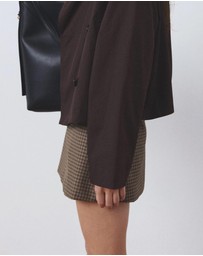 M.N.G - Houndstooth Short Skirt