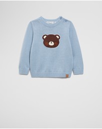 Country Road - Cotton Bear Applique Knit