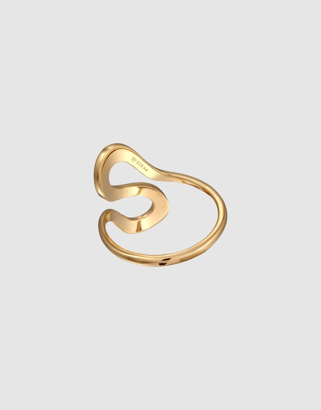 Elli Jewelry - Ring Spiral 925 Sterling Silver Gold Plated