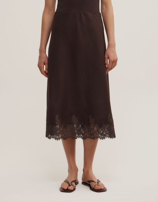 Witchery - Linen Lace Midi Skirt