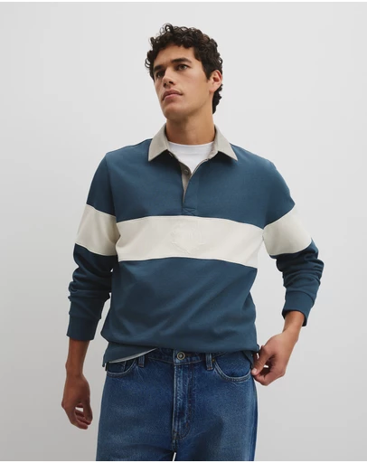 Country Road - Australian Cotton Panel Rugby Polo
