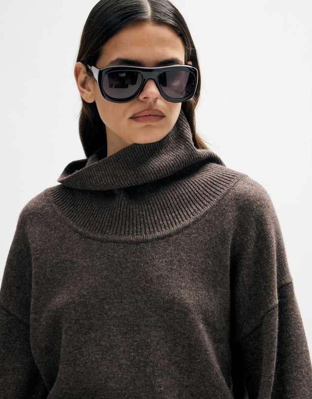 Minima Esenciales - Rian Wool Cashmere Funnel Neck Jumper