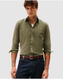 Tommy Hilfiger - Regular Fit Flag Embroidery Corduroy Shirt