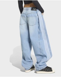 adidas Originals - ADILENIUM 5.0 BANANA OVERLAY DENIM PANTS Womens