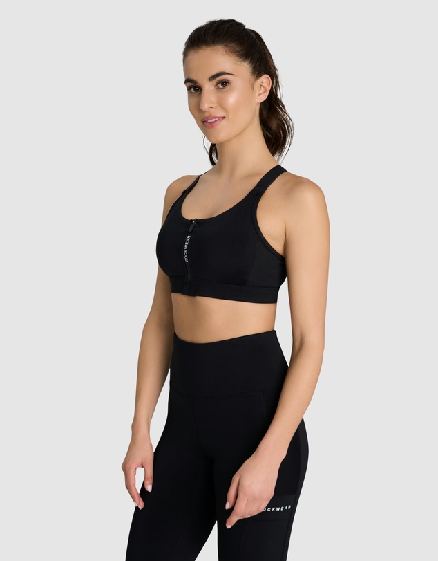 Rockwear - Velocity Zip Medium Impact Sports Bra