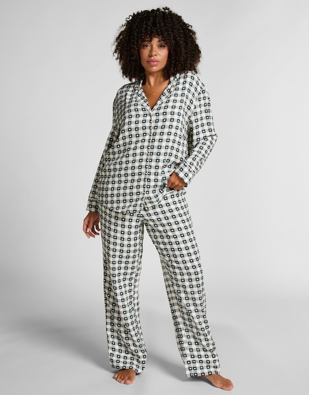 Hunkemoller - Long Sleeve Twill Print PJ Set