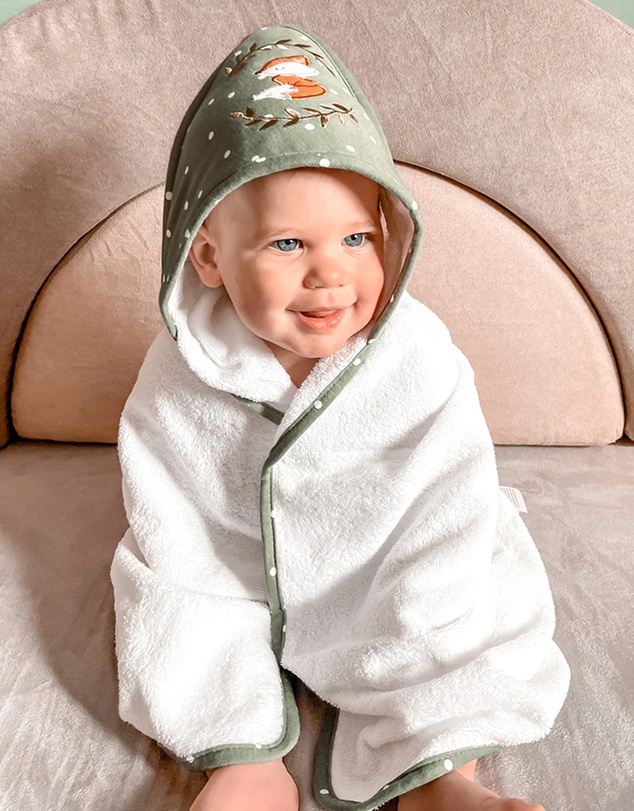 Living Textiles - Jersey Hooded Towel - Forest Retreat