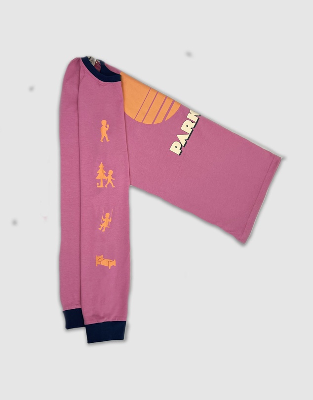 Banabae - Parklife Kids Long Sleeve Tee - Peony