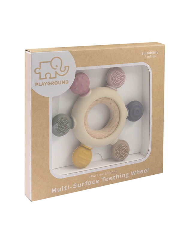 Playground - Multi-Surface Teething Wheel - Rose