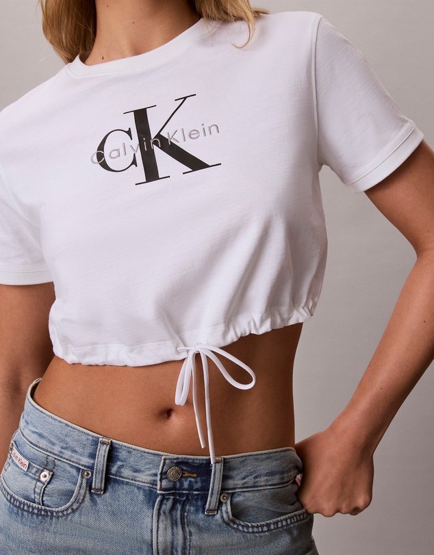 Calvin Klein Jeans - Monologo Cropped Tie T-Shirt