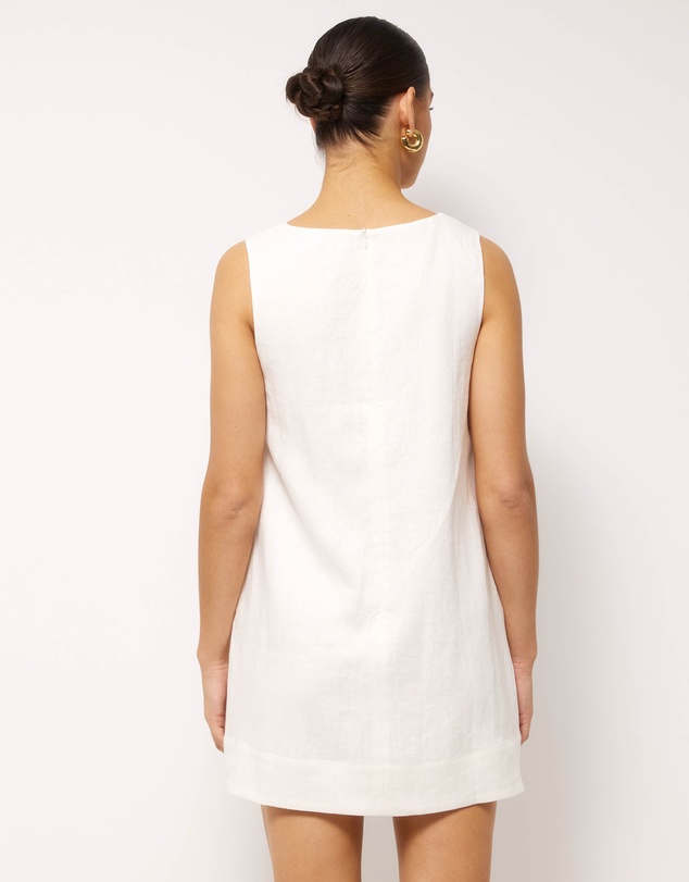 AERE - Eve Mini Linen Shift Dress