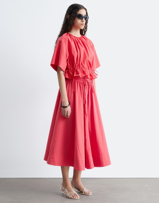 & Other Stories - Gathered Cotton-Blend Maxi Skirt